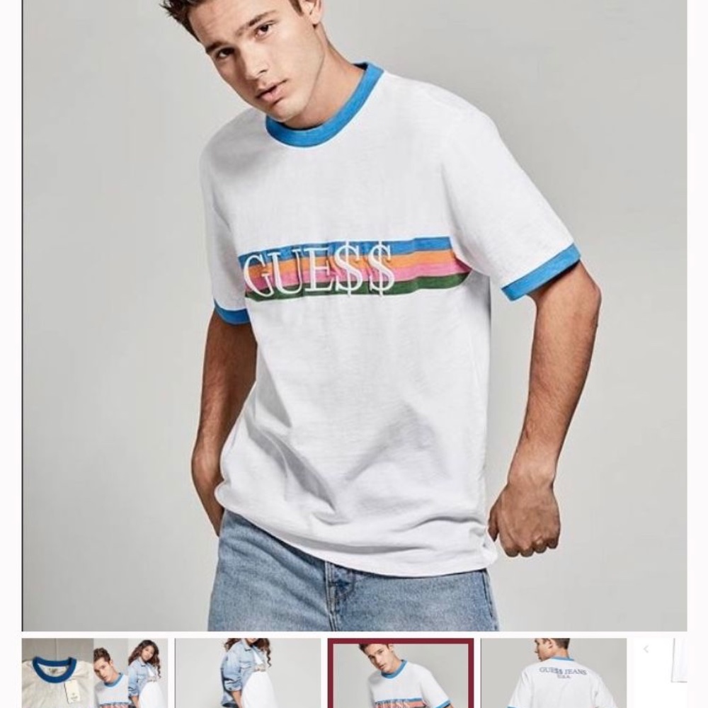 GUESS x ASAP ROCKY White Blue M NEW